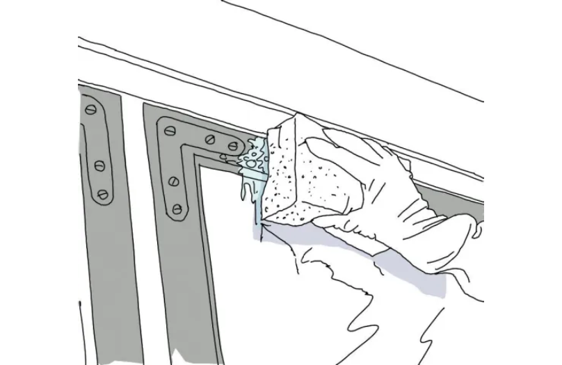 Tvätta fönster innan målning Alcro