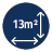 Geschikt voor ± 13m²