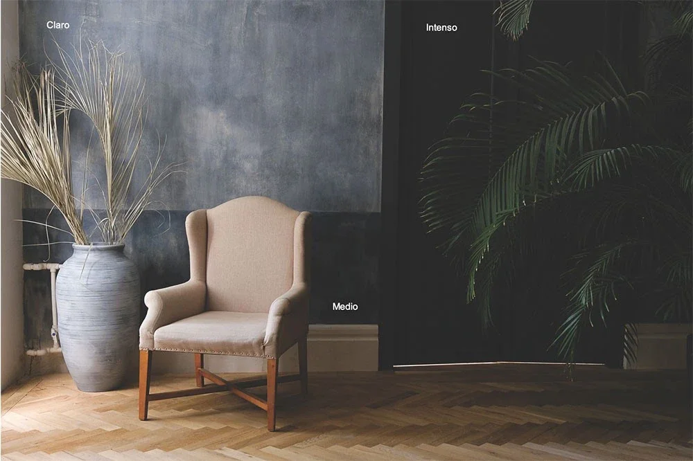 Una silla junto a una planta