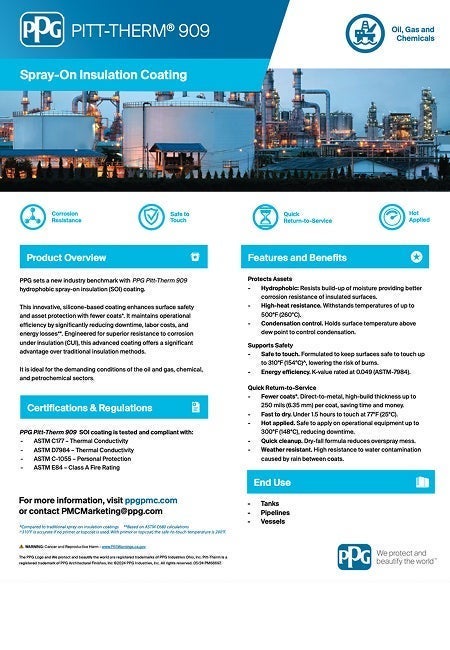 A brochure with a factory in the background