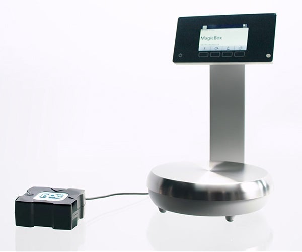PPG MagicBox device connected to scales