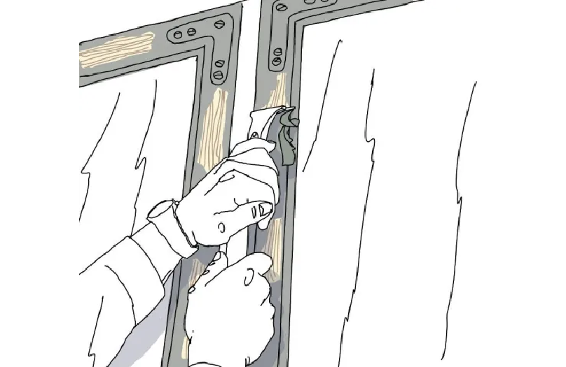 Skrapa fönster innan målning  - Alcro