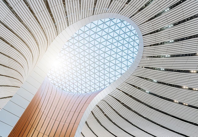 Interior shot of Beijing airport