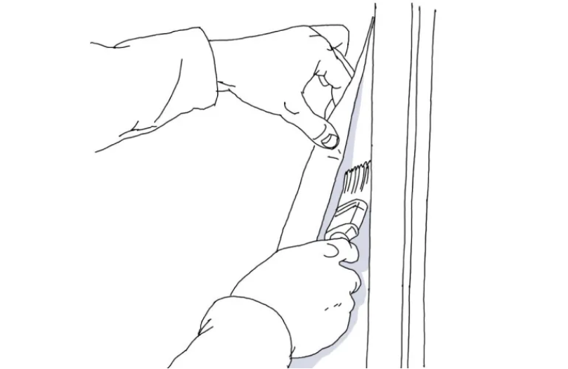 limma lösa tapetbitar