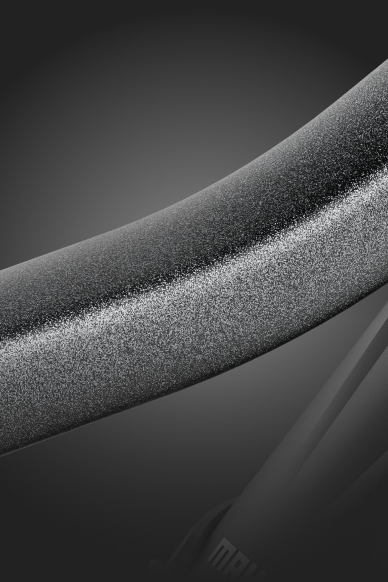 Detailansicht eines grauen Aluminiumrohres am woom EXPLORE e E-Bike