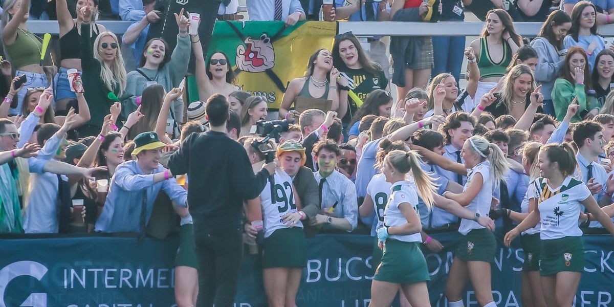 Female Hockey Players  and fans