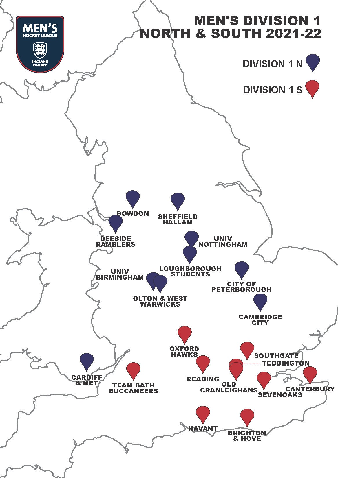 Mens Division EHL Divisions Maps