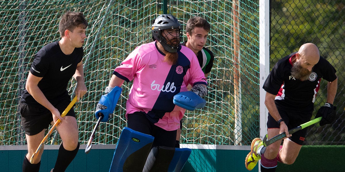 West Hamsteah Hockey Club Run on a penalty Corner 