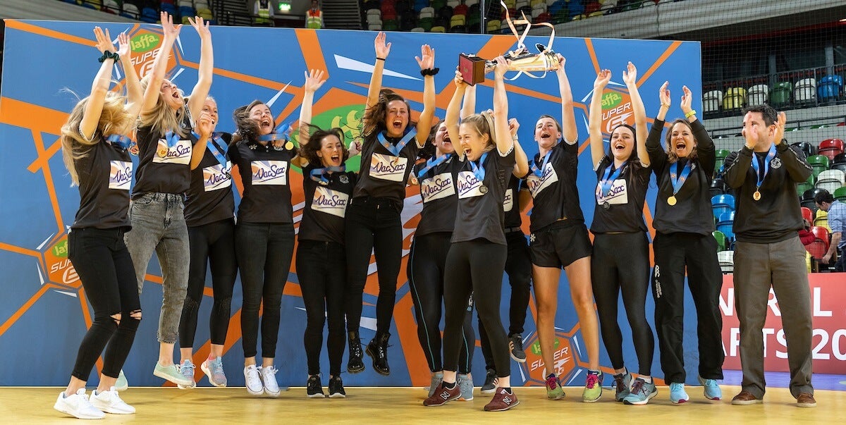 Super 6s Winners Trophy lift 