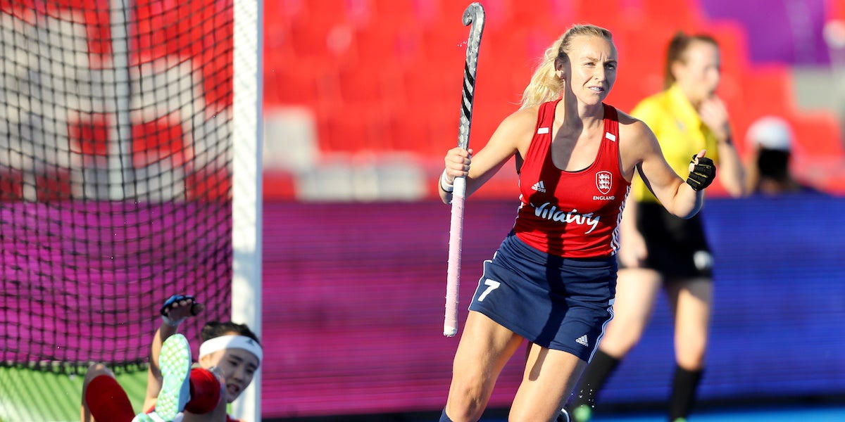 Action shot - Hannah Martin v Korea