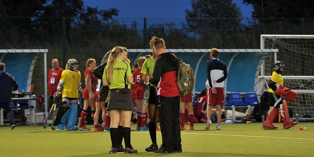 Field hockey umpires worked with AXIWI at European Championship