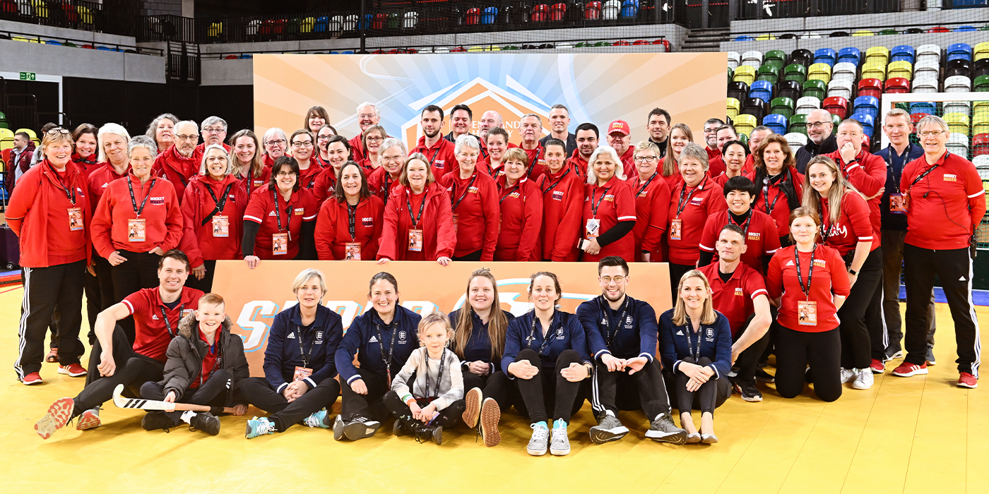 Team Photo - Hockey Makers and England Hockey Staff at Super 6s indoor finals 