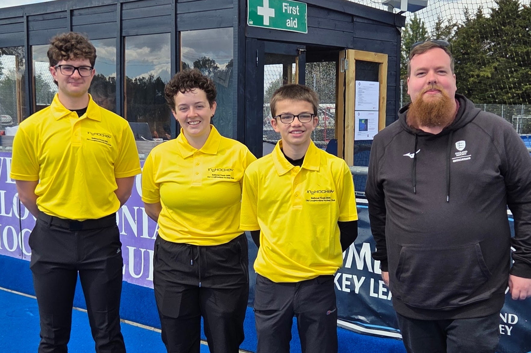 Midlands Hockey Young Umpires officiating at the National In2Hockey Finals 2026. 