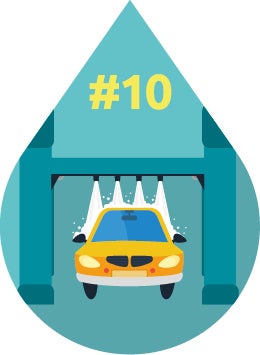 Tip 10 Auto in de wasstraat