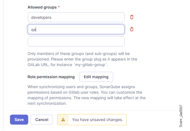 Editing The Role Permission Mapping