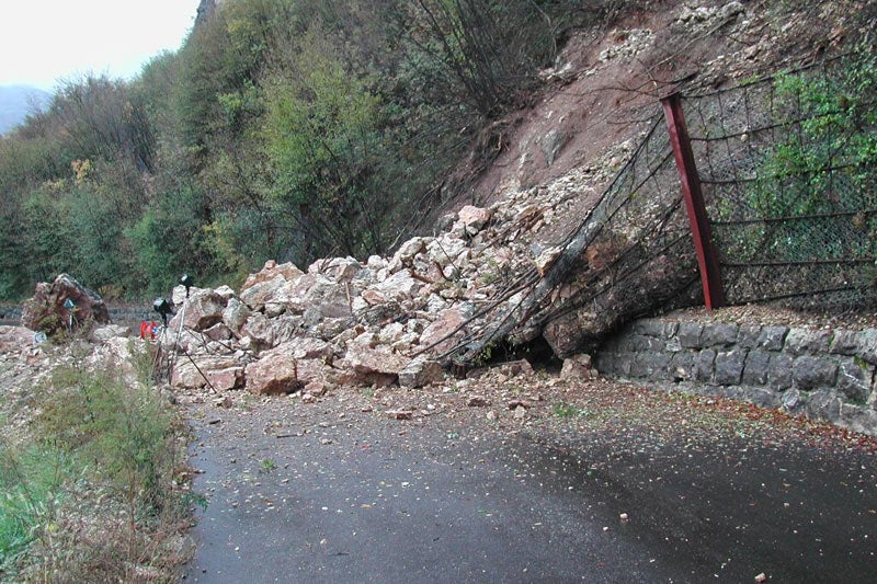 Muren und Steinschlag