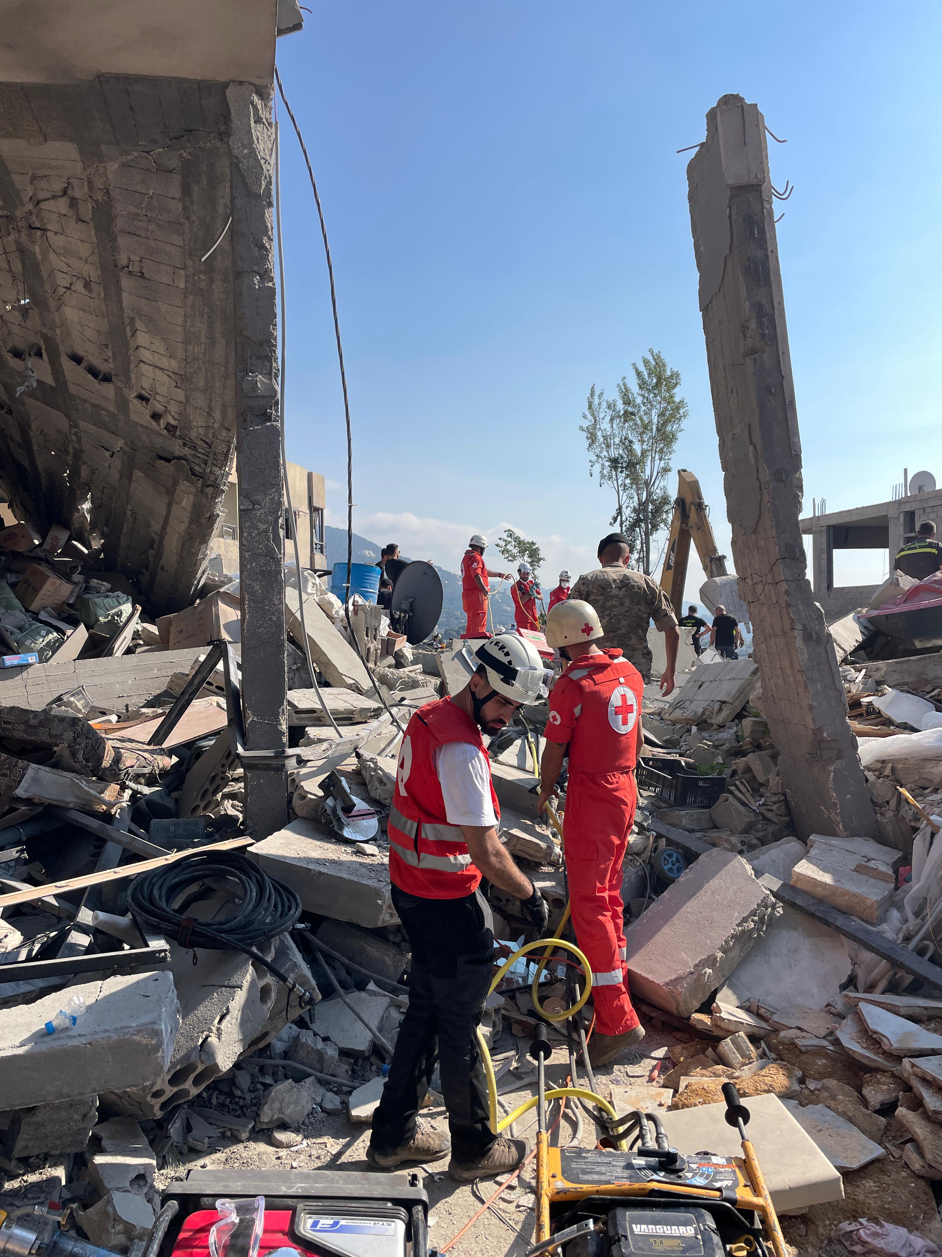 Lebanese Red Cross response to increasing violence due to the conflict between Israel and Lebanon.