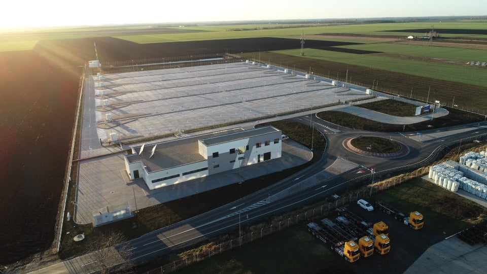 Aerial view of Trade Trans facilities.