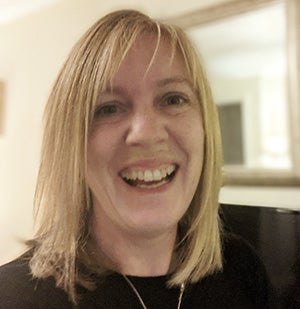 Open University research graduate, Rebecca.
