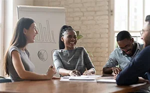 An image to illustrate Business management: people management and leadership microcredential course card