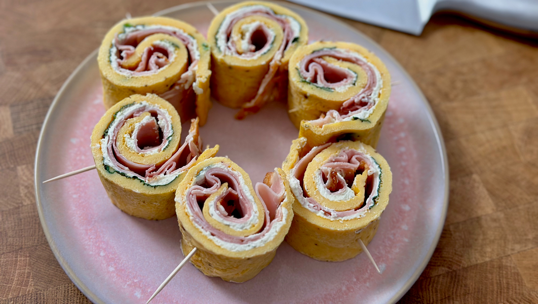 Spinat-Schinken-Röllchen