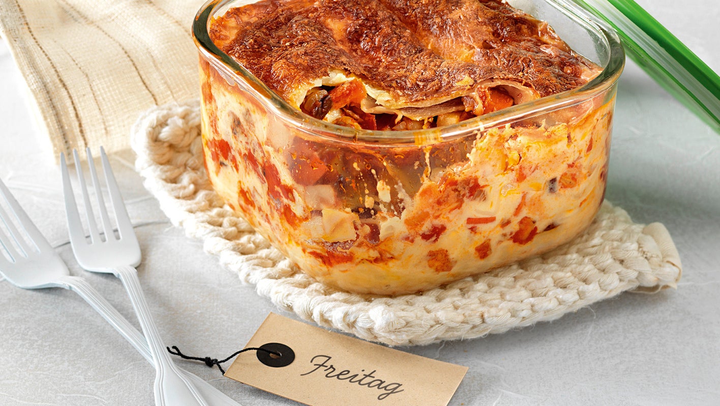 Penne-Auflauf mit Hokkaido-Kürbis und Brie