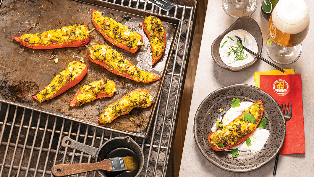Gefüllte Spitzpaprika mit Orangen-Bulgur Gefüllte Spitzpaprika mit Orangen-Bulgur