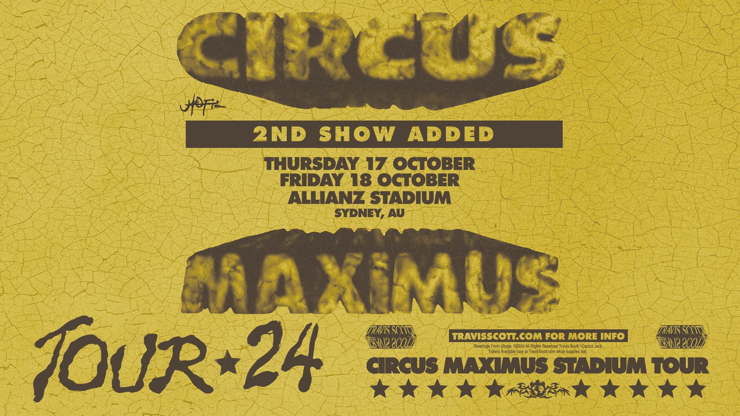 Travis Scott adds second Allianz Stadium show to his record-breaking CIRCUS MAXIMUS WORLD TOUR