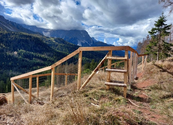 Recinto di protezione contro i danni da fauna selvatica su piccola superficie