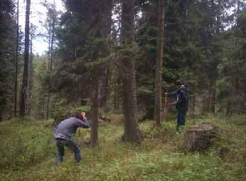 Lavori di misurazione nell'area di monitoraggio