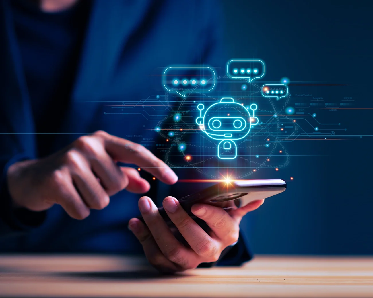 Man gebruikt AI voor marketing