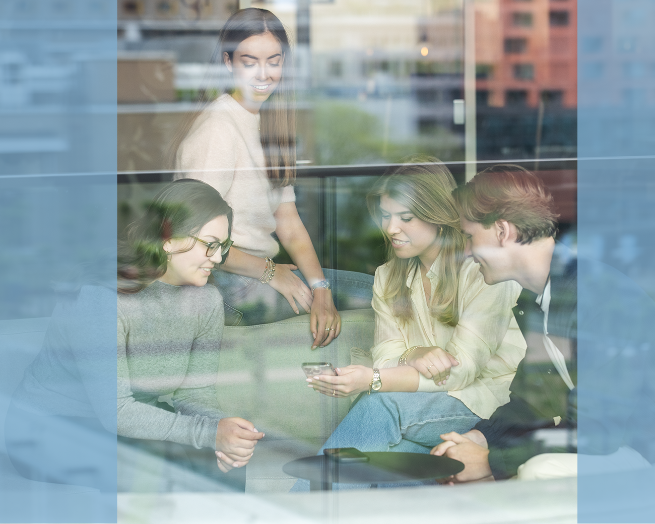 Studenten in een kring