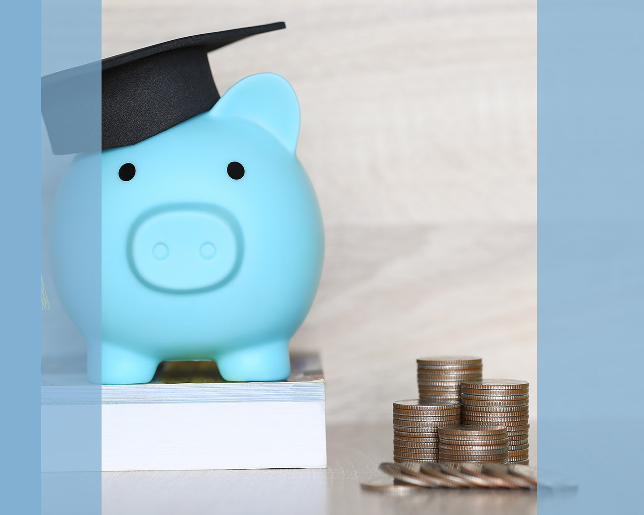 Spaarvarken met geld op voorgrond