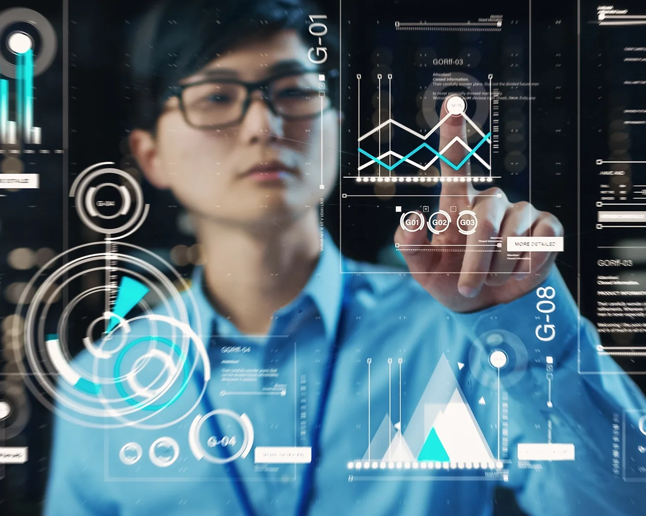 Specialist werkt met AI en kunstmatige intelligentie