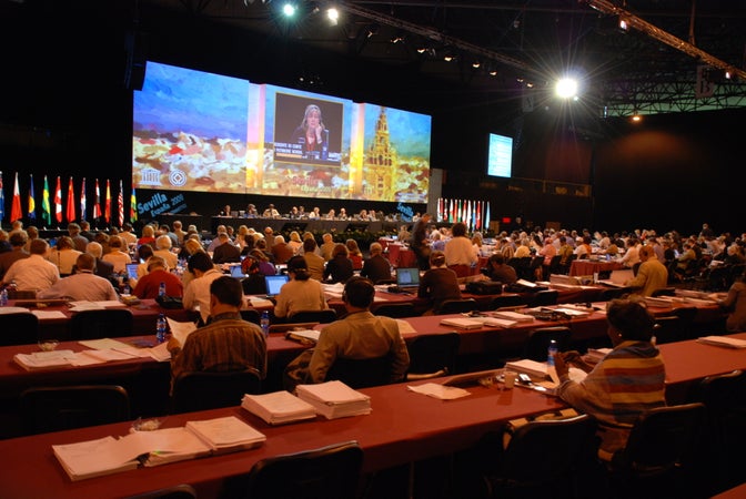 33. Seduta del Comitato del Patrimonio Mondiale, Siviglia 2009. (Foto: Ripartizione Natura, paesaggio e sviluppo del territorio)