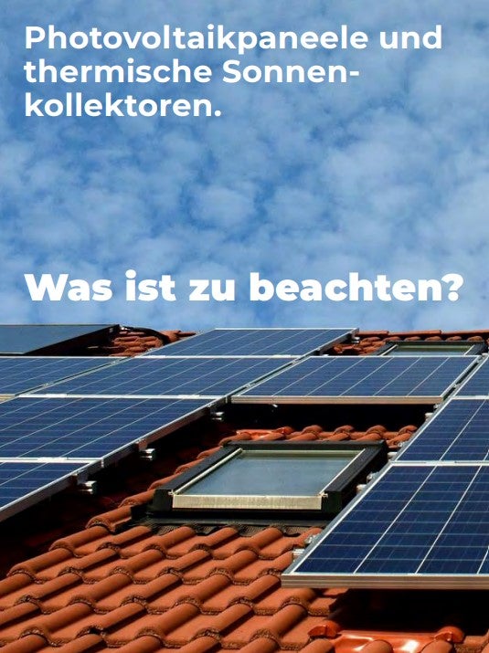 Photovoltaikpaneele und thermische Sonnenkollektoren - Cover