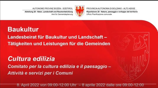Cultura edilizia: corso di formazione 8 aprile 2022
