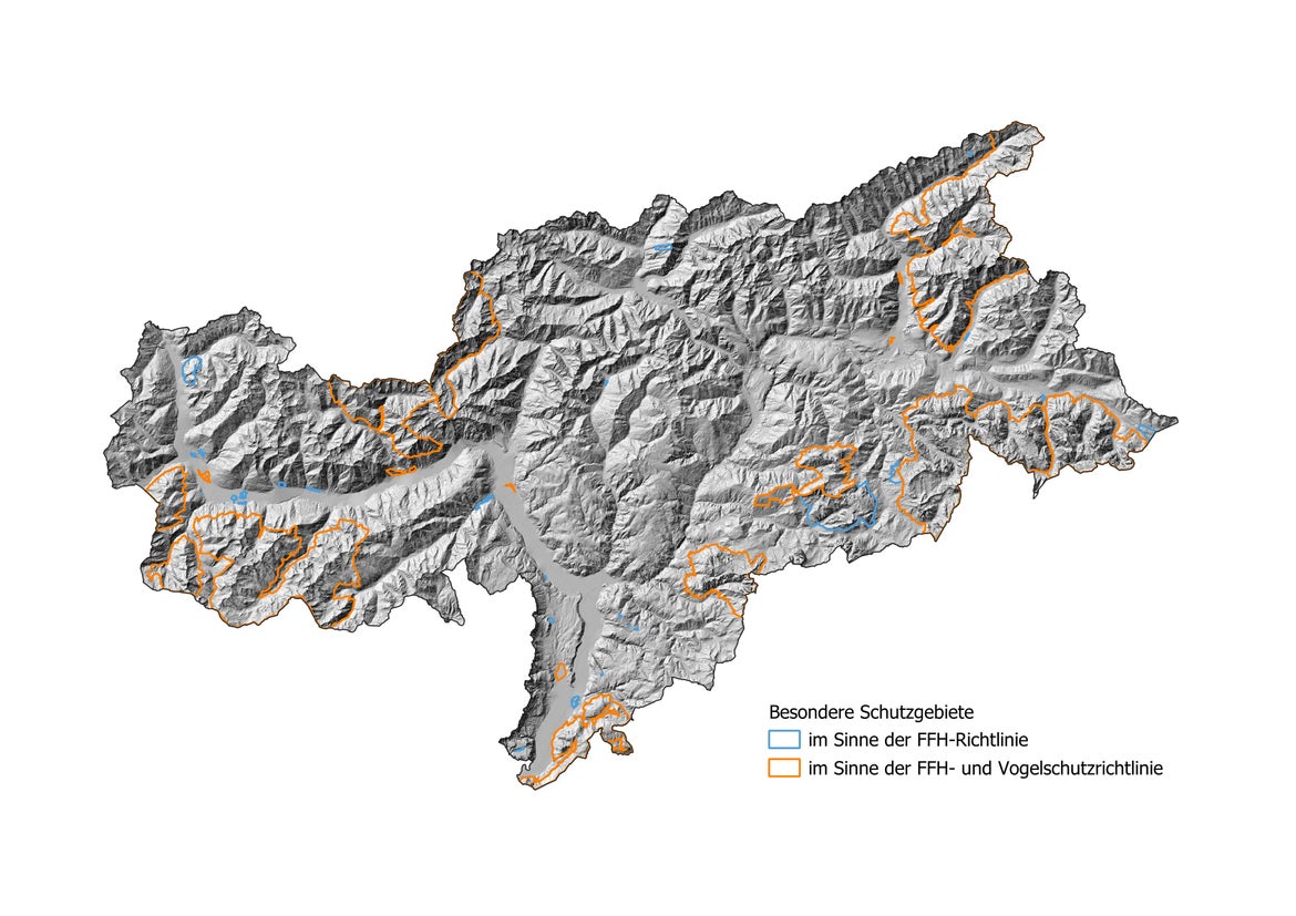 Natura 2000 Gebiete in Südtirol