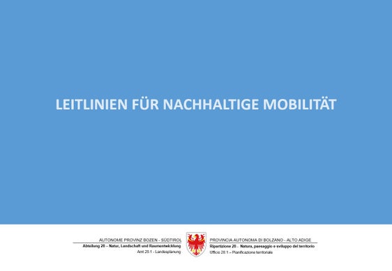 Leitlinien für nachhaltige Mobilität