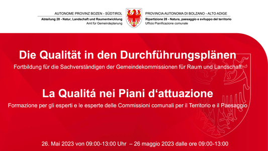 Die Qualität in den Durchführungsplänen: Weiterbildung 26. Mai 2023