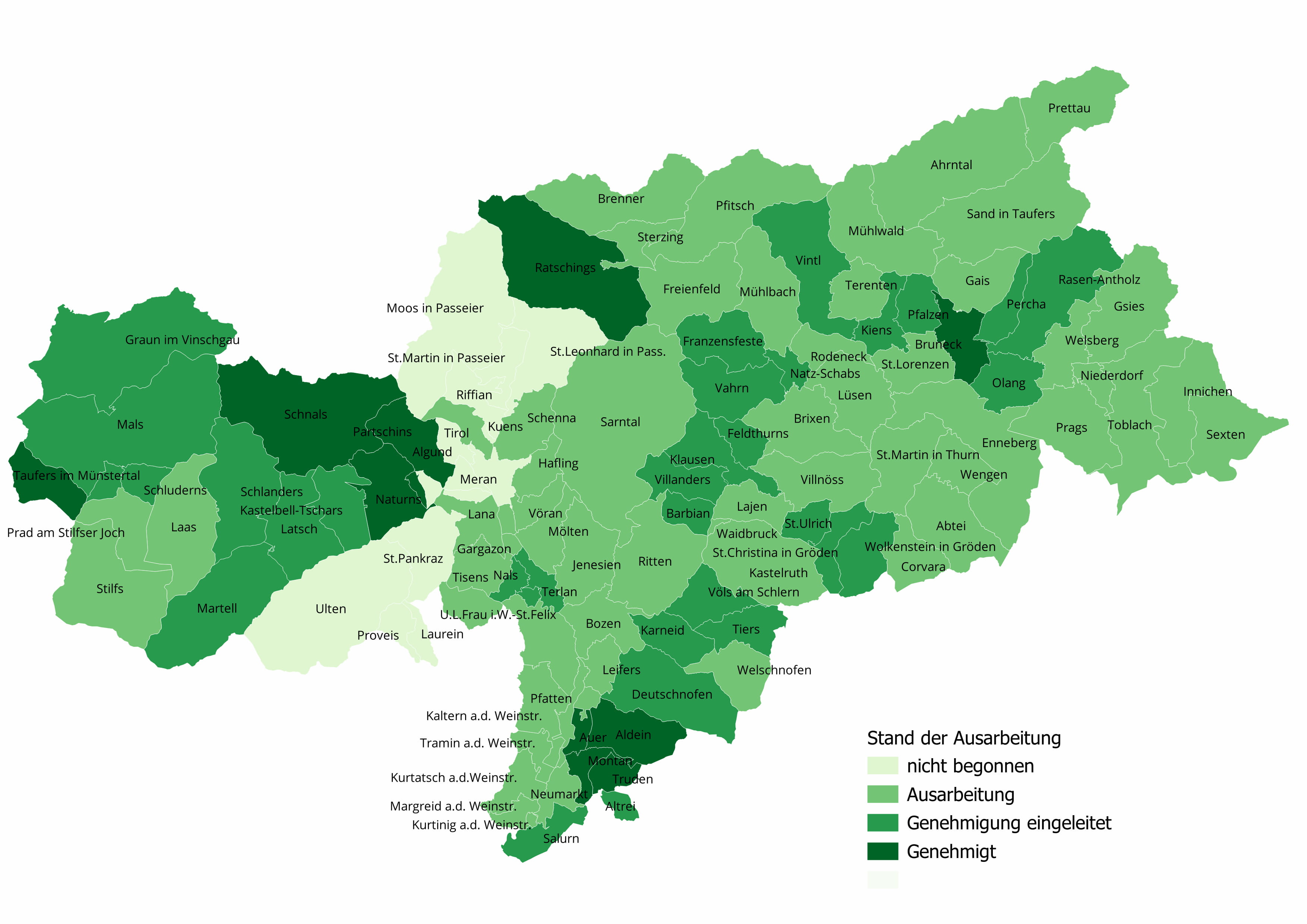 Stand der Gemeindeentwicklungsprogramme