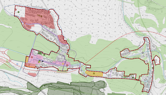 Auszug aus einem Gemeindeentwicklungsprogramm in Mapview