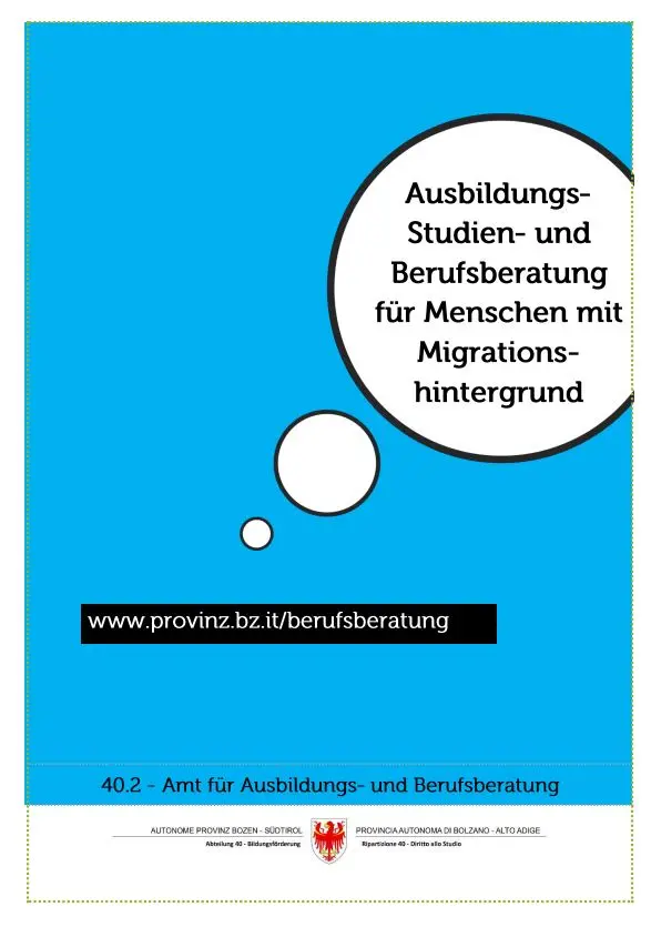 Ausbildungs-, Studien- und Berufsberatung für Menschen mit Migrationshintergrund