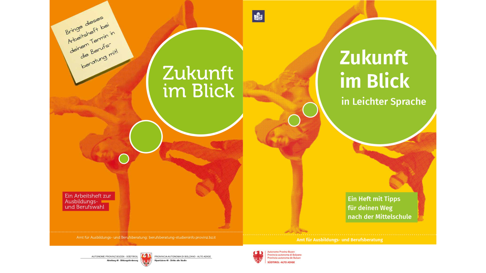 Das Bild zeigt die Broschüre (auch) in leichter Sprache.