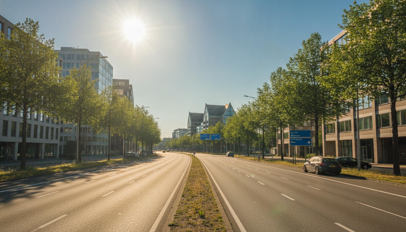 Hitte in de stad (beeld met AI gemaakt).