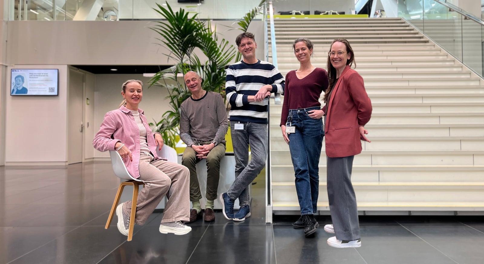 Van links naar rechts: Angela Oudejans, Bart Leeuwenburgh, Michael Tromp-Tahir, Marian Sluijs en Anke Brouwer.
Foto: Eveline Schols