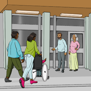 Menschen mit Behinderungen bekommen Unterstützung beim Wohnen.