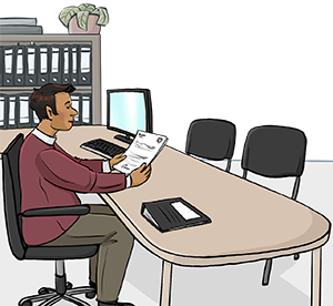 In un centro di mediazione lavoro.