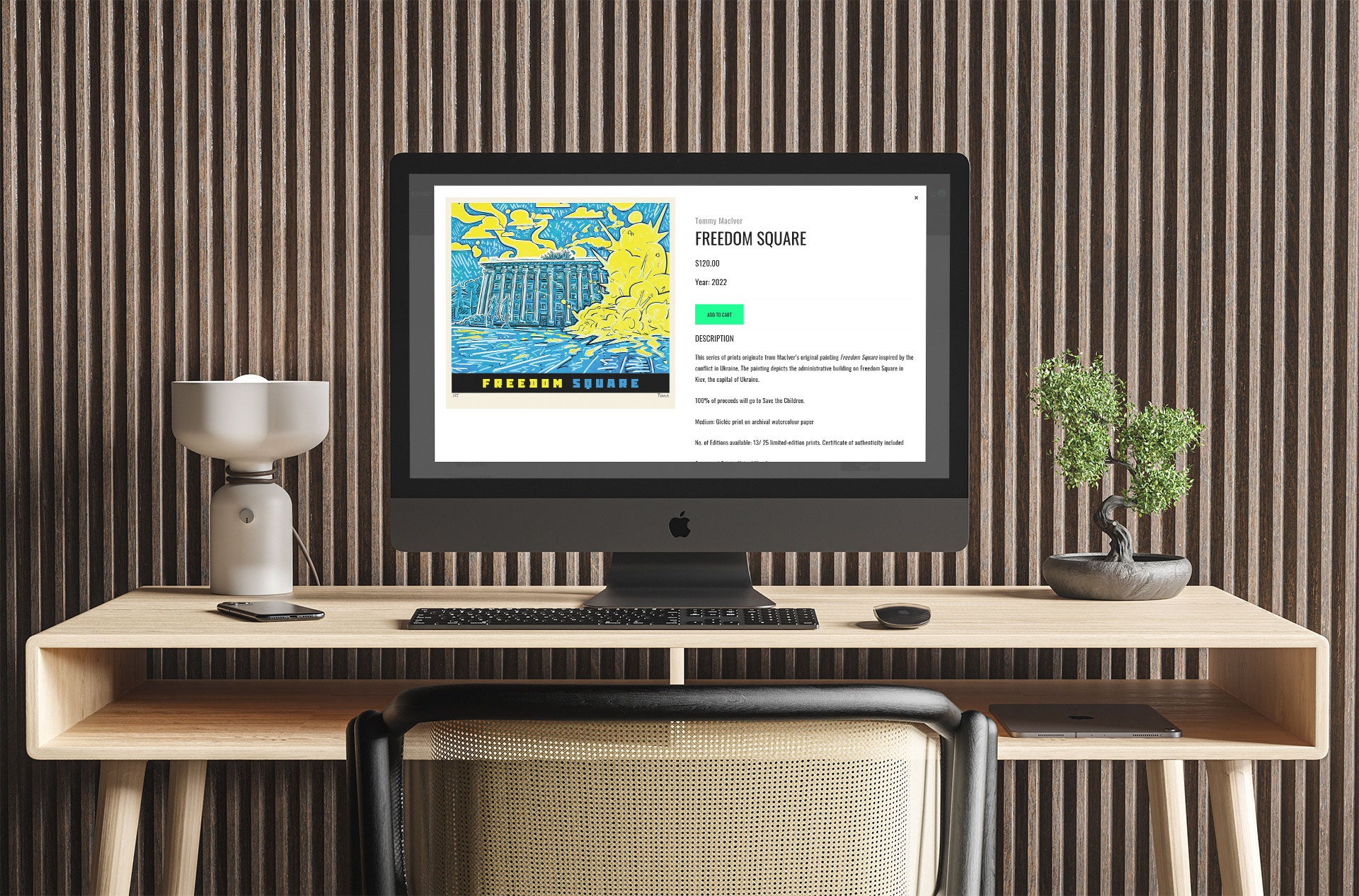 Mockup of StART.art website visuals