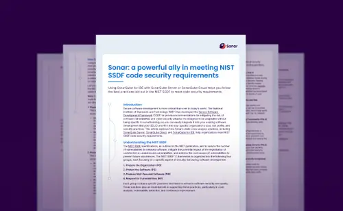 Image for Sonar: a powerful ally in meeting NIST SSDF code security requirements